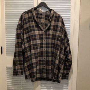 Foundry 7XL Brown/Blue Button Down Shirt